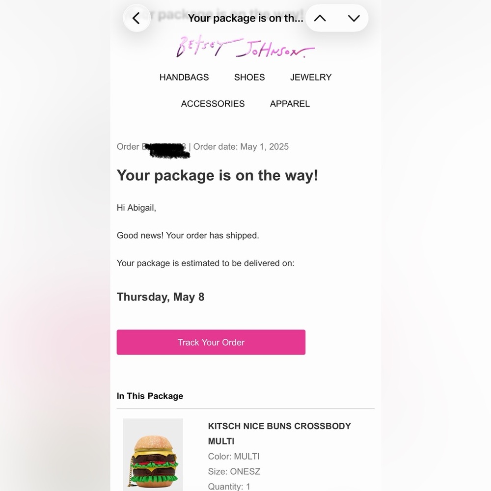 NWOT Betsey Johnson Kitsch Nice Buns Cheeseburger Crossbody - Picture 14 of 14